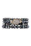 Druzy Glass Beads Bracelet Set