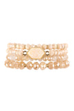 Druzy Glass Beads Bracelet Set
