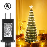 5 ft Pre-lit Artificial Christmas Tree with lighted star finial & 205 pcs RGB fairy LED lights to create splendid for holiday decoration,christmas decoration