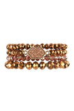 Druzy Glass Beads Bracelet Set