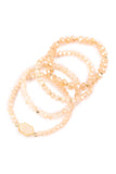 Druzy Glass Beads Bracelet Set
