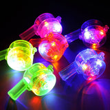 Flashing Whistle Colorful Lanyard Led Light Up Fun