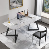 Luxury home bedroom single computer desk marble look office table