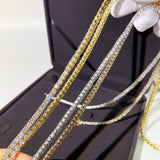 Top Sale Clustered Necklace Hip Hop 925 Sterling Silver 3MM 4MM Vvs