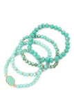 Druzy Glass Beads Bracelet Set