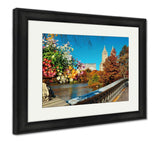 Framed Print, Central Park Autumn Buildings Midtown Manhattan New York City freeshipping - betonier