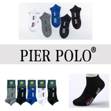 High Quality 5 Pairs/lot PIER POLO Brand Men Socks Summer Fashion Casual Soft Short Cotton Socks Men Funny Ankle Socks
