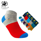 High Quality 5 Pairs/lot PIER POLO Brand Men Socks Summer Fashion Casual Soft Short Cotton Socks Men Funny Ankle Socks