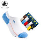 High Quality 5 Pairs/lot PIER POLO Brand Men Socks Summer Fashion Casual Soft Short Cotton Socks Men Funny Ankle Socks