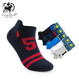 High Quality 5 Pairs/lot PIER POLO Brand Men Socks Summer Fashion Casual Soft Short Cotton Socks Men Funny Ankle Socks