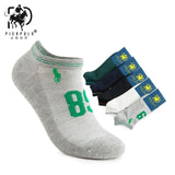 High Quality 5 Pairs/lot PIER POLO Brand Men Socks Summer Fashion Casual Soft Short Cotton Socks Men Funny Ankle Socks