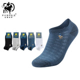 High Quality 5 Pairs/lot PIER POLO Brand Men Socks Summer Fashion Casual Soft Short Cotton Socks Men Funny Ankle Socks