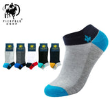 High Quality 5 Pairs/lot PIER POLO Brand Men Socks Summer Fashion Casual Soft Short Cotton Socks Men Funny Ankle Socks