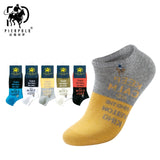 High Quality 5 Pairs/lot PIER POLO Brand Men Socks Summer Fashion Casual Soft Short Cotton Socks Men Funny Ankle Socks