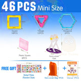 Mini 200PCS-46PCS Magnetic Designer Constructor Toy For Boys Girls Magnetic Building Blocks Magnet Educational Toys For Children