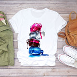 Women 2020 Summer Fingernail Nail Art Make Up 90s Ladies Lady T-shirts Top T Shirt Ladies Womens Graphic Female Tee T-Shirt