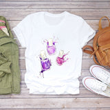 Women 2020 Summer Fingernail Nail Art Make Up 90s Ladies Lady T-shirts Top T Shirt Ladies Womens Graphic Female Tee T-Shirt