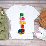 Women 2020 Summer Fingernail Nail Art Make Up 90s Ladies Lady T-shirts Top T Shirt Ladies Womens Graphic Female Tee T-Shirt