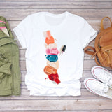 Women 2020 Summer Fingernail Nail Art Make Up 90s Ladies Lady T-shirts Top T Shirt Ladies Womens Graphic Female Tee T-Shirt