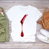 Women 2020 Summer Fingernail Nail Art Make Up 90s Ladies Lady T-shirts Top T Shirt Ladies Womens Graphic Female Tee T-Shirt