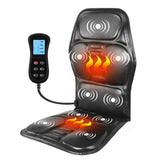 Electric Portable Heating Vibrating Back Massager Chair In Cushion Car Home Office Lumbar Neck Mattress Pain Relief