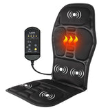 Electric Portable Heating Vibrating Back Massager Chair In Cushion Car Home Office Lumbar Neck Mattress Pain Relief
