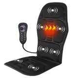 Electric Portable Heating Vibrating Back Massager Chair In Cushion Car Home Office Lumbar Neck Mattress Pain Relief