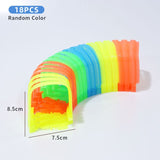 Railway Magical Track Glowing Flexible Car Toys Children Racing Bend Rail DIY Led Electronic Flash Light Toy For Kids