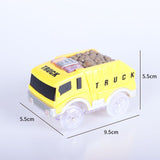 Railway Magical Track Glowing Flexible Car Toys Children Racing Bend Rail DIY Led Electronic Flash Light Toy For Kids