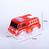 Railway Magical Track Glowing Flexible Car Toys Children Racing Bend Rail DIY Led Electronic Flash Light Toy For Kids