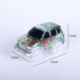 Railway Magical Track Glowing Flexible Car Toys Children Racing Bend Rail DIY Led Electronic Flash Light Toy For Kids