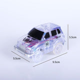 Railway Magical Track Glowing Flexible Car Toys Children Racing Bend Rail DIY Led Electronic Flash Light Toy For Kids