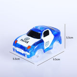 Railway Magical Track Glowing Flexible Car Toys Children Racing Bend Rail DIY Led Electronic Flash Light Toy For Kids