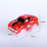 Railway Magical Track Glowing Flexible Car Toys Children Racing Bend Rail DIY Led Electronic Flash Light Toy For Kids