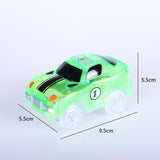 Railway Magical Track Glowing Flexible Car Toys Children Racing Bend Rail DIY Led Electronic Flash Light Toy For Kids