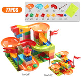Marble Race Run Big Block Compatible city Building Blocks Funnel Slide Blocks DIY Big Bricks Toys For Children gift