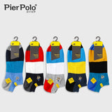 High Quality 5 Pairs/lot PIER POLO Brand Men Socks Summer Fashion Casual Soft Short Cotton Socks Men Funny Ankle Socks