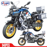 ERBO Technical Motorcycle car Model Building Blocks Speed Racing car City Vehicle MOC Motorbike Bricks Kits Toys For Children