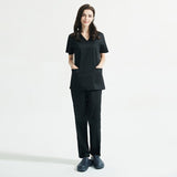 High Quality V-neck Scrub Tops Beauty Salon Nursing Elastic Waist Pants Unisex Breathable Surgery Uniform Medical Accessories