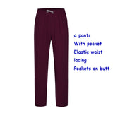 High Quality V-neck Scrub Tops Beauty Salon Nursing Elastic Waist Pants Unisex Breathable Surgery Uniform Medical Accessories