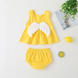 NEW Newborn Baby Girls Clothes Sleeveless Dress+Briefs 2PCS Outfits Set Striped Printed Cute Clothing Sets Summer Sunsuit 0-24M