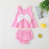 NEW Newborn Baby Girls Clothes Sleeveless Dress+Briefs 2PCS Outfits Set Striped Printed Cute Clothing Sets Summer Sunsuit 0-24M