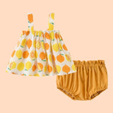 NEW Newborn Baby Girls Clothes Sleeveless Dress+Briefs 2PCS Outfits Set Striped Printed Cute Clothing Sets Summer Sunsuit 0-24M