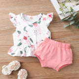 NEW Newborn Baby Girls Clothes Sleeveless Dress+Briefs 2PCS Outfits Set Striped Printed Cute Clothing Sets Summer Sunsuit 0-24M