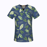 htthdd new cotton Pink flamingo printing nurse scrubs uniform beauty salon nursing uniform lab uniform Scrub uniform Work clothe
