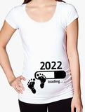 See You Soon 2020 Summer Tees Women T-shirts Slim Maternity Funny Letter Tops O-Neck Pregnancy T Shirts for Pregnant Women