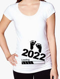 See You Soon 2020 Summer Tees Women T-shirts Slim Maternity Funny Letter Tops O-Neck Pregnancy T Shirts for Pregnant Women