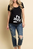 See You Soon 2020 Summer Tees Women T-shirts Slim Maternity Funny Letter Tops O-Neck Pregnancy T Shirts for Pregnant Women
